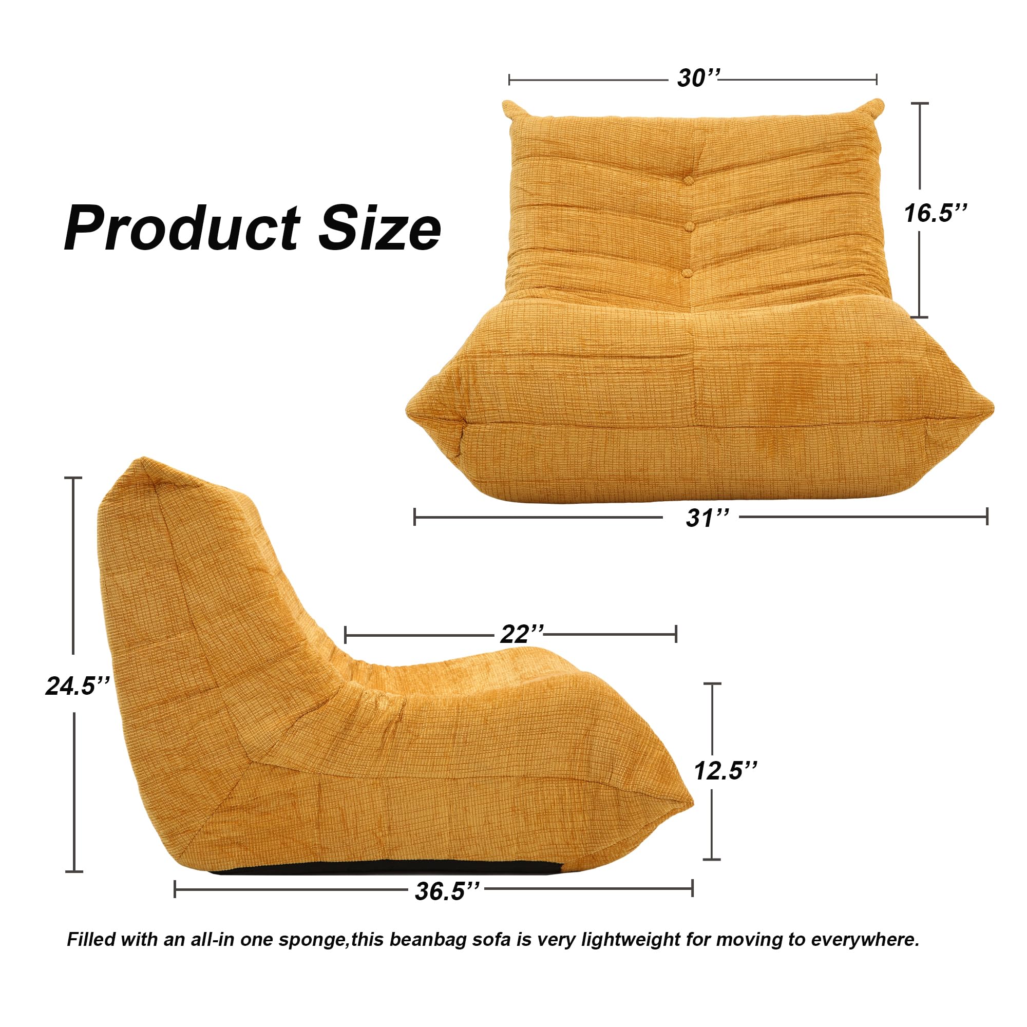 Memory Foam Bean Bag Chair
