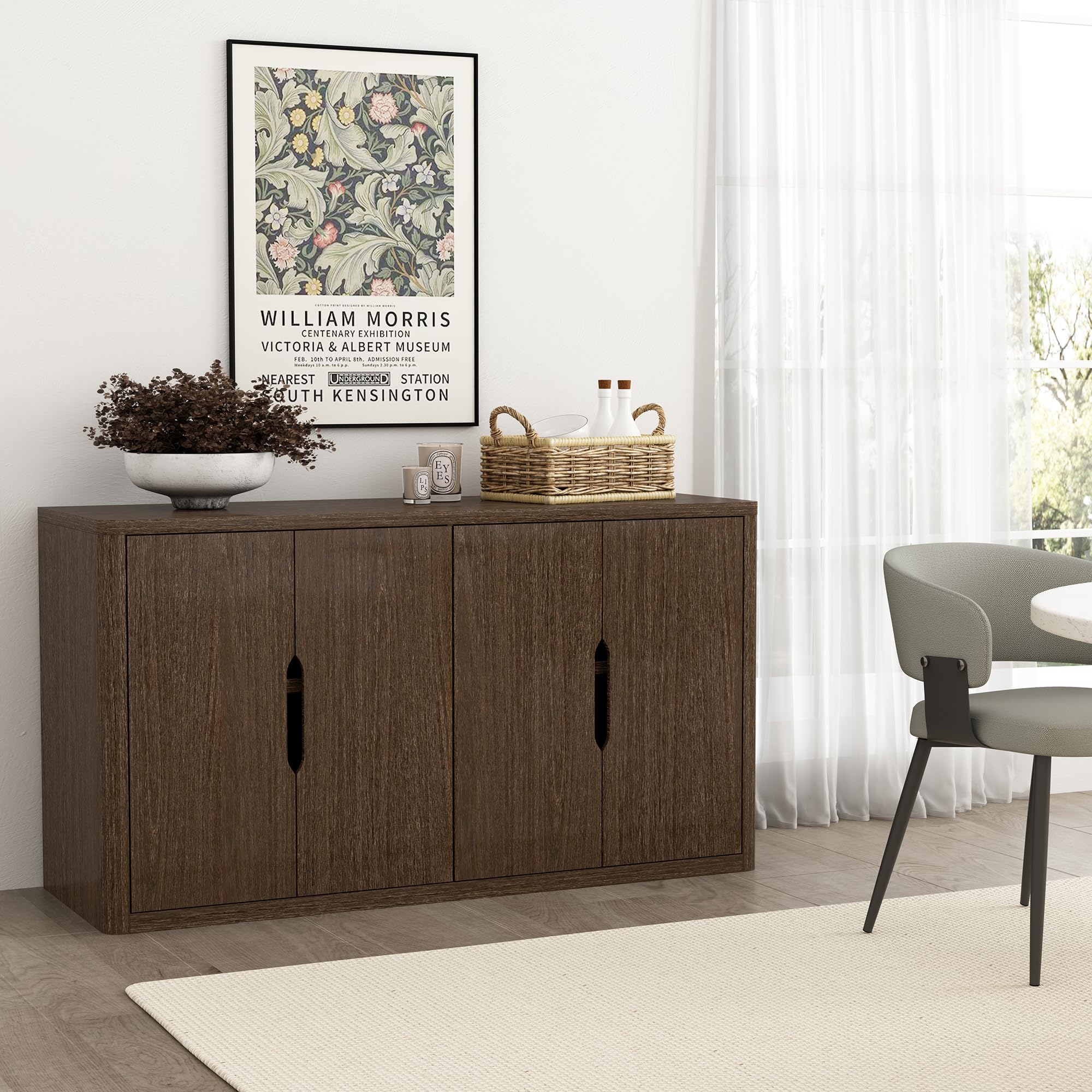 60" Modern Sideboard Buffet Cabinet with Storage