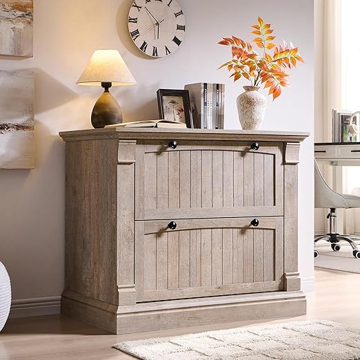Farmhouse Lateral File Cabinet with 2 Drawers