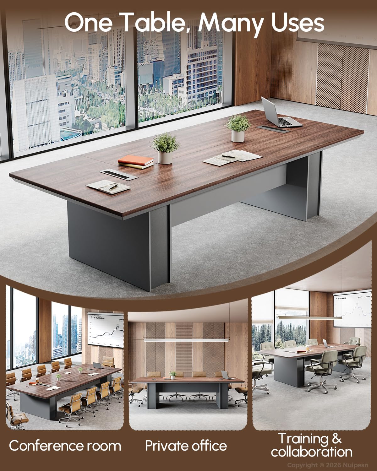 95" Conference Table for 8-10 People