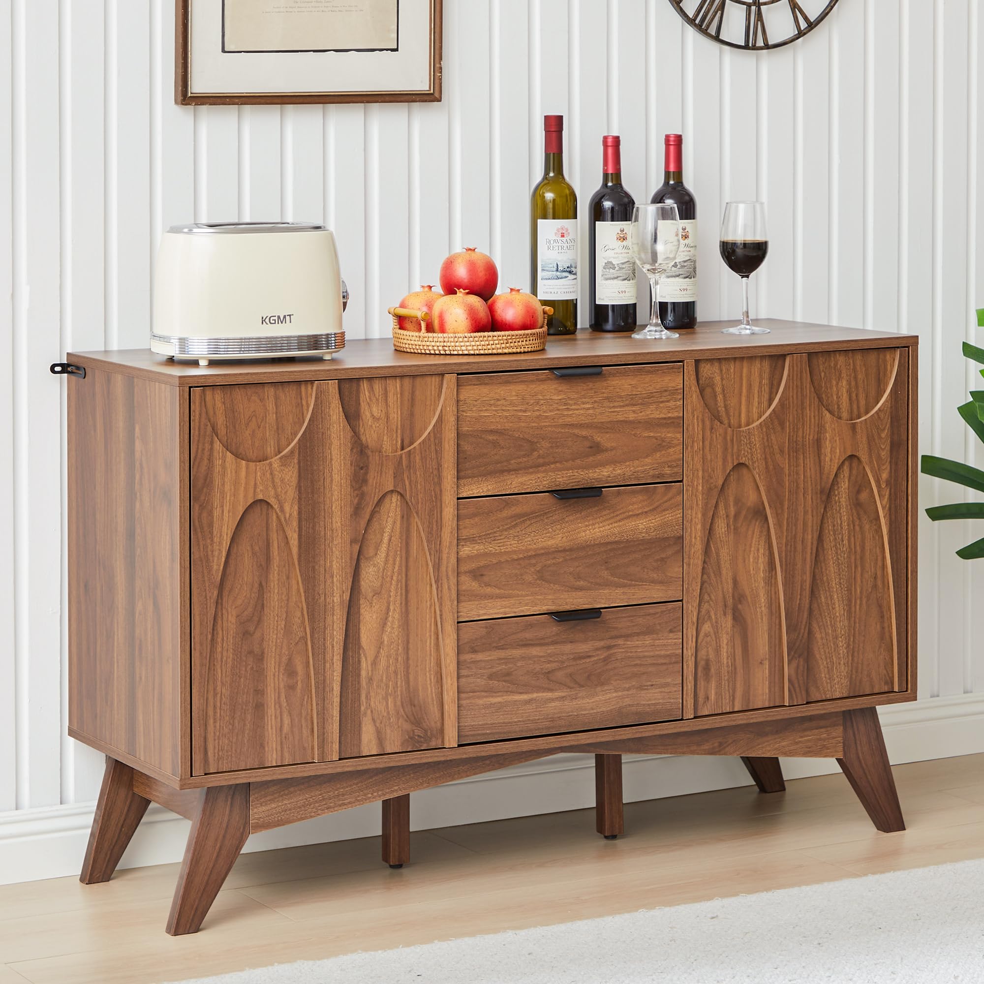 Mid-Century Modern Buffet Cabinet with Storage