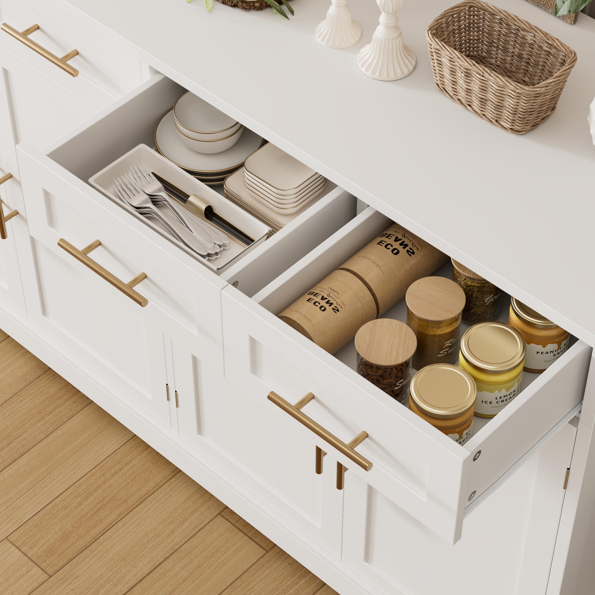 60" Large Buffet Sideboard with Storage