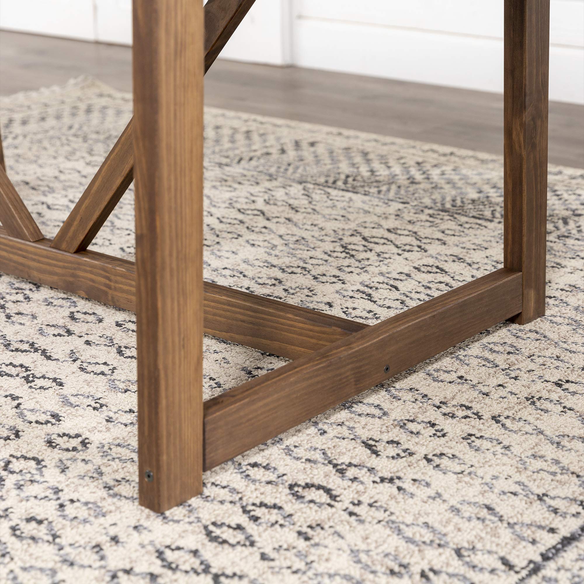 72 Inch Farmhouse Dining Table Grey Brown