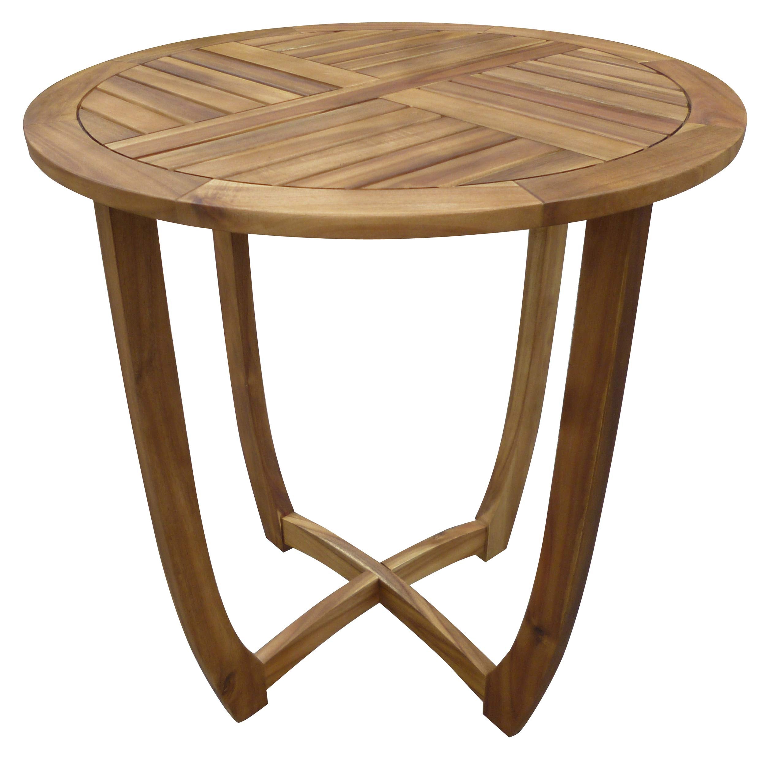 Carina Accent Round Table - Teak Finish