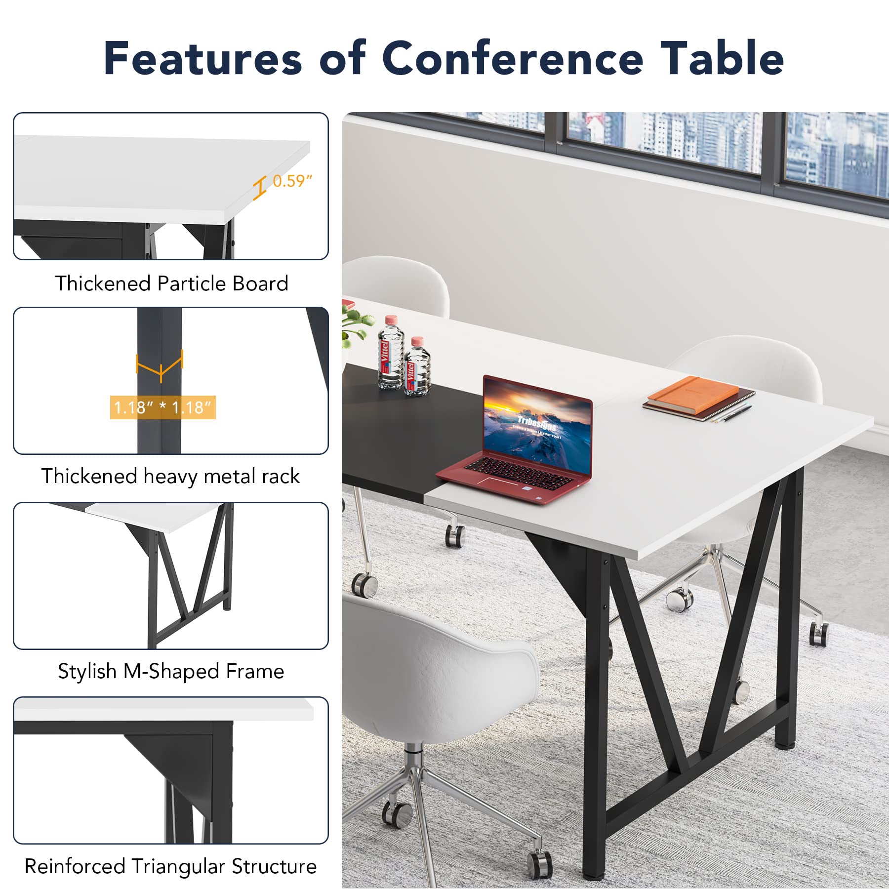 6FT Conference Table with Splicing Board