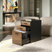 3 Drawer File Cabinet Black Walnut