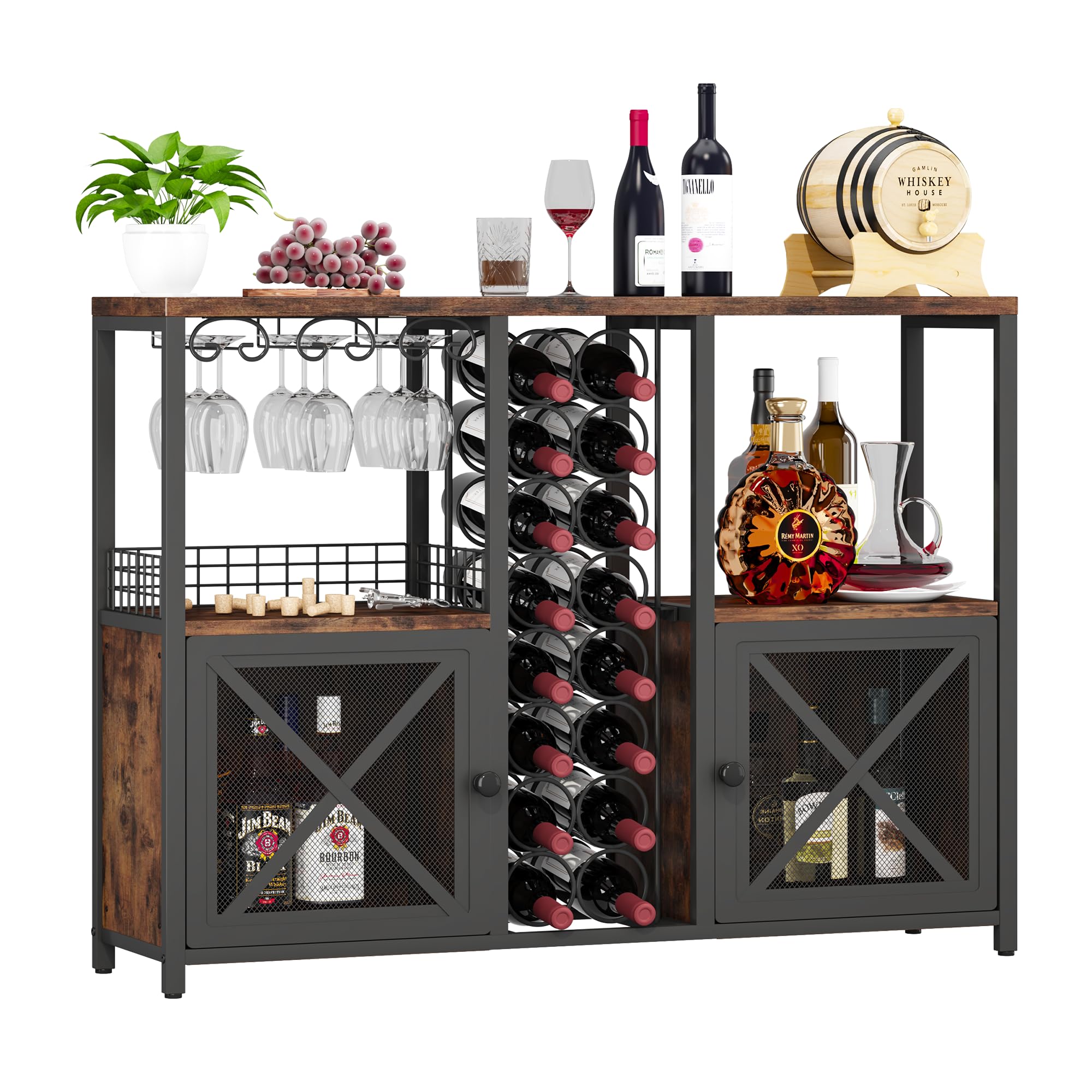 Wine Bar Cabinet with Storage