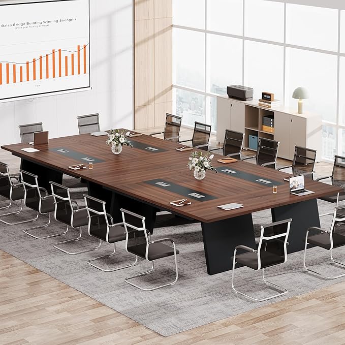 8ft Conference Table with Cable Management