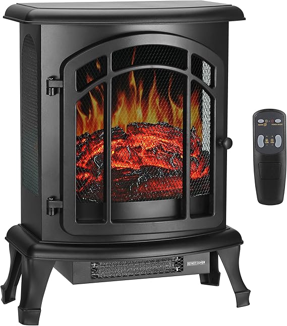 Portable Electric Fireplace Heater with 3D Flame
