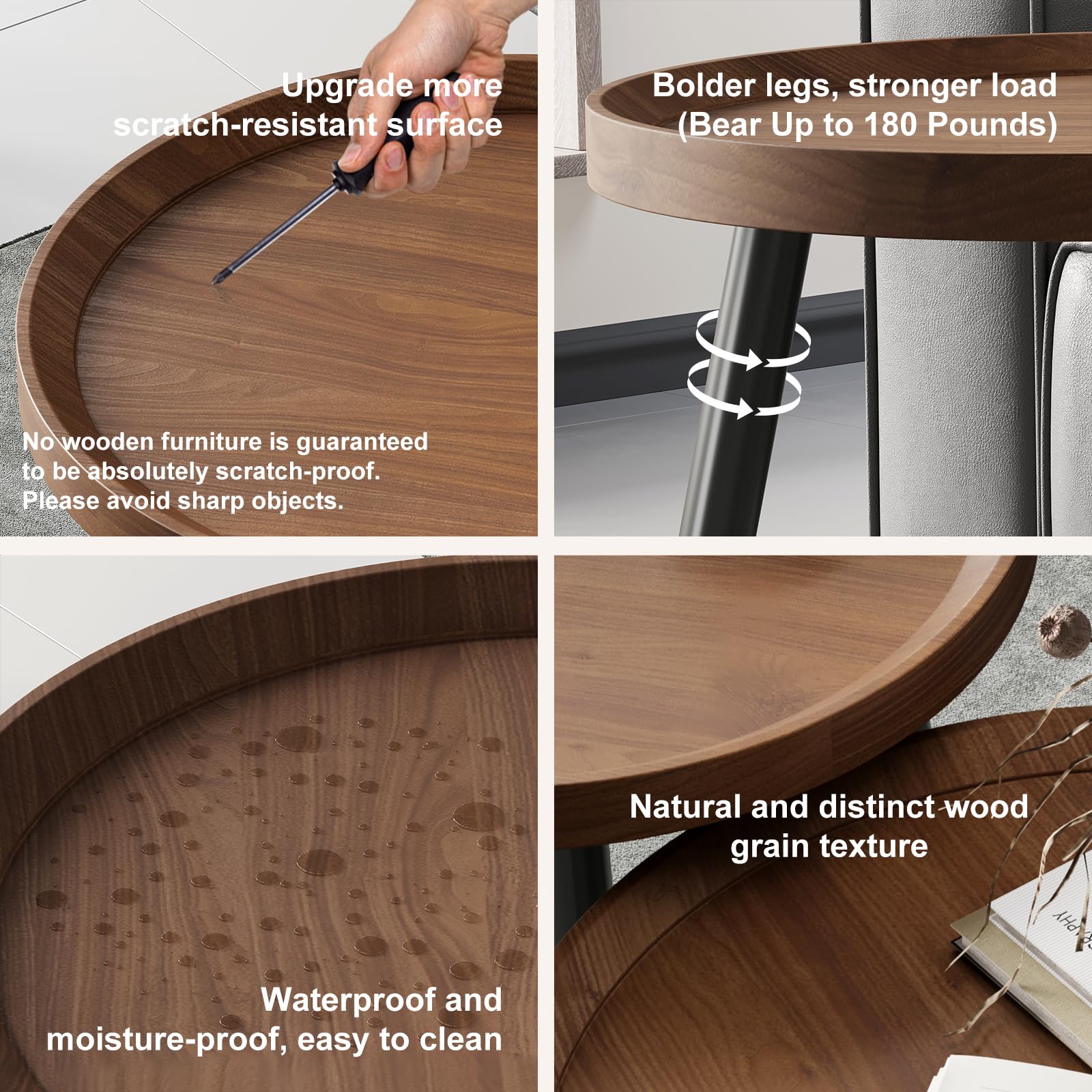 Round Nesting Coffee Table Set of 2