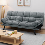 Convertible Futon Sofa Bed 70" with Adjustable Backrest