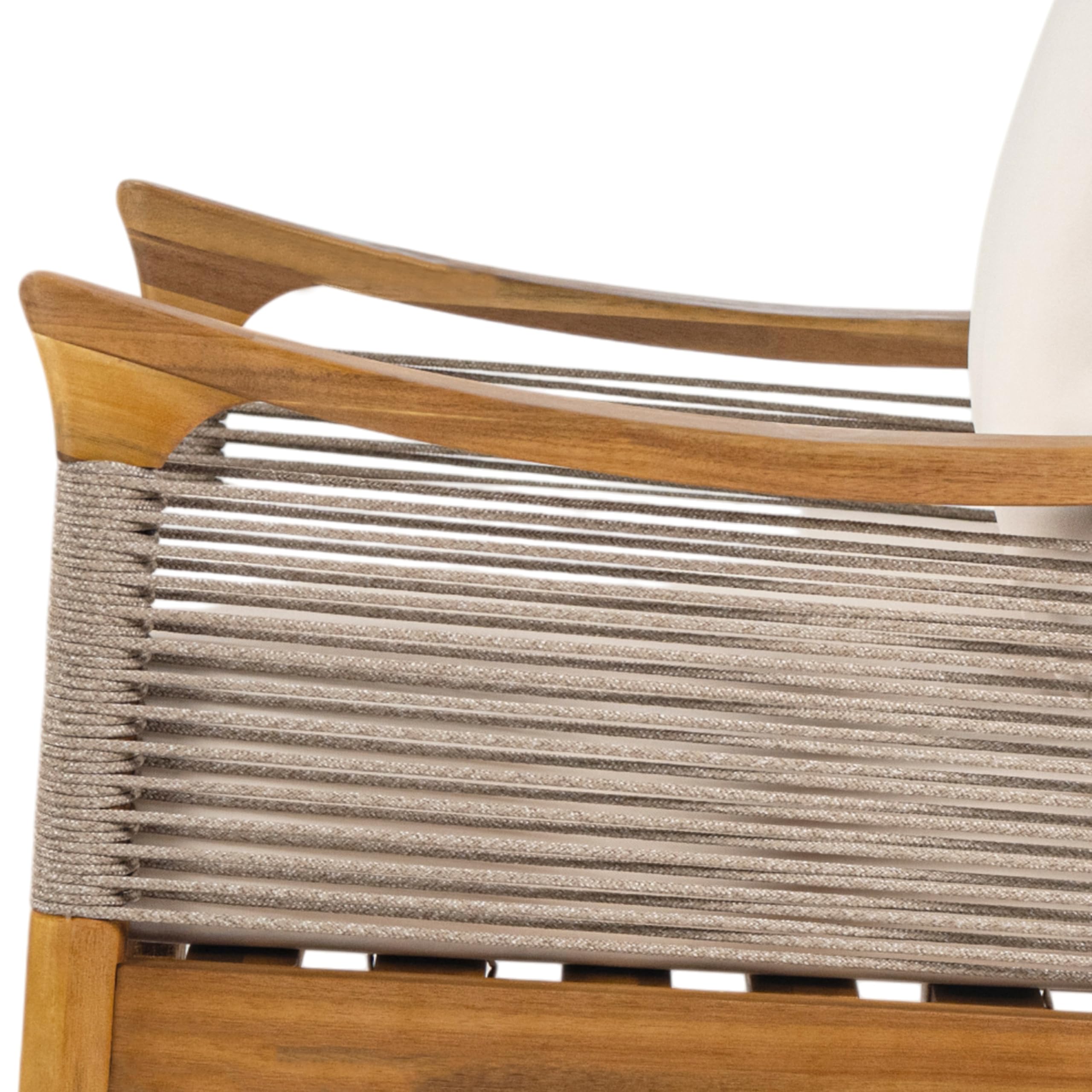2 Piece Acacia Wood Patio Conversation Set with Loveseat