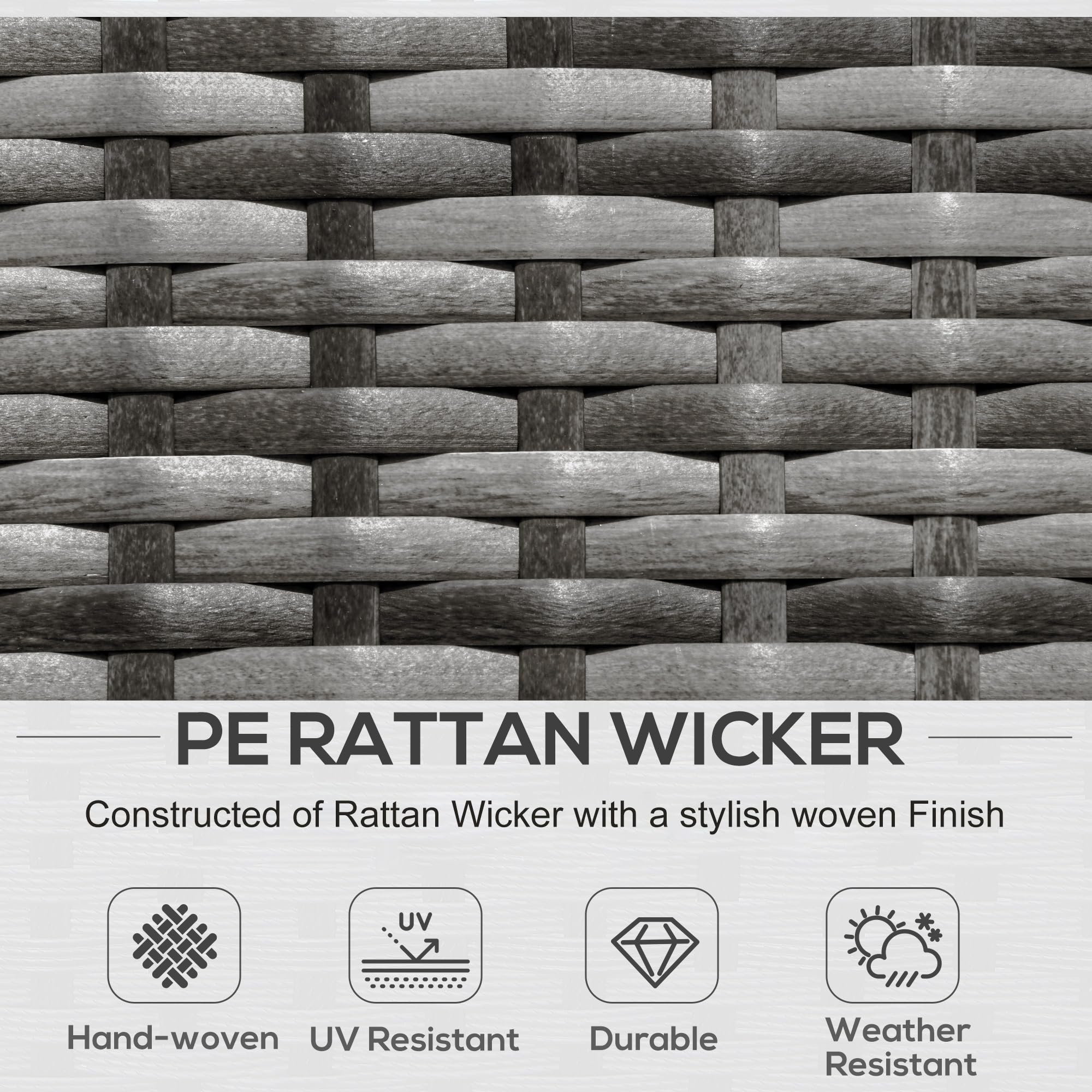 6 Piece Outdoor Wicker Sectional Sofa Set