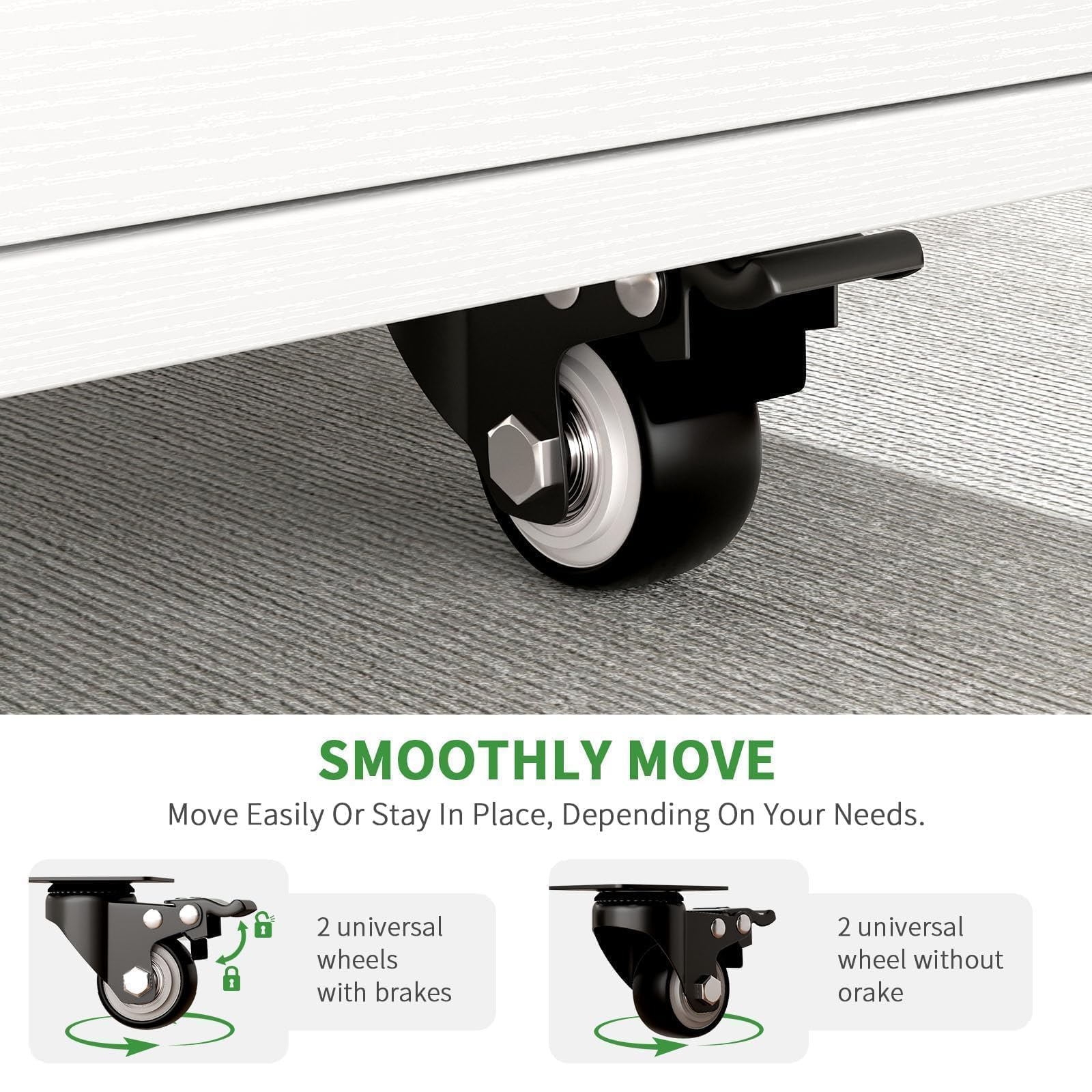 Kitchen Island on Wheels with Storage and Barn Door Cabinet