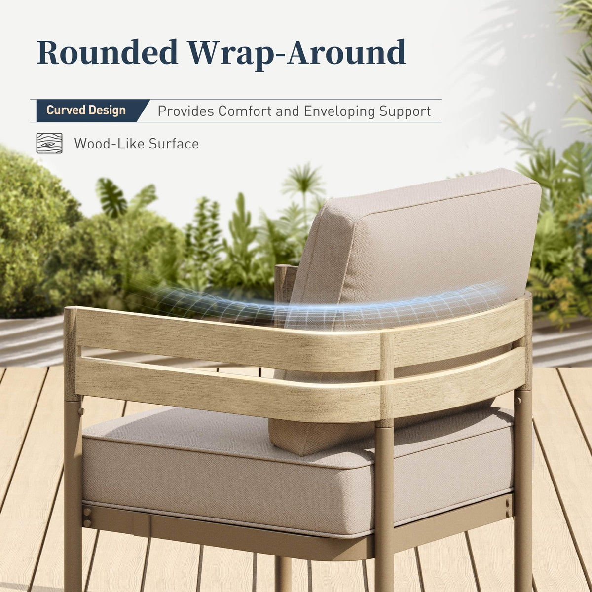 5-Piece Metal Frame Patio Conversation Set with Cushions