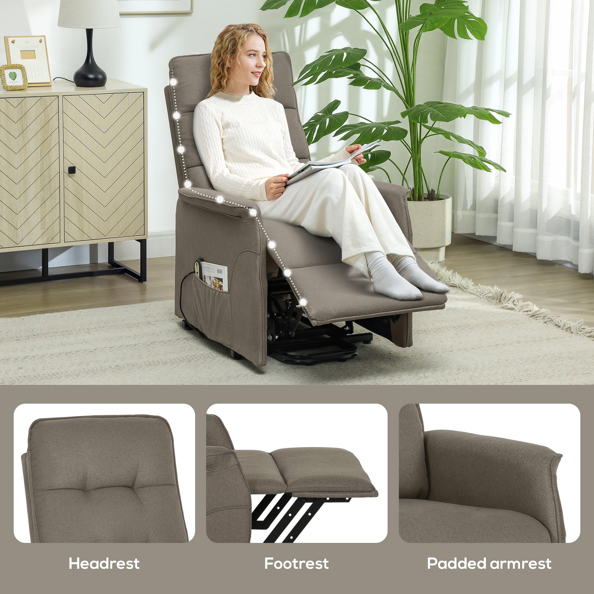 Power Lift Recliner Chair with Remote Control