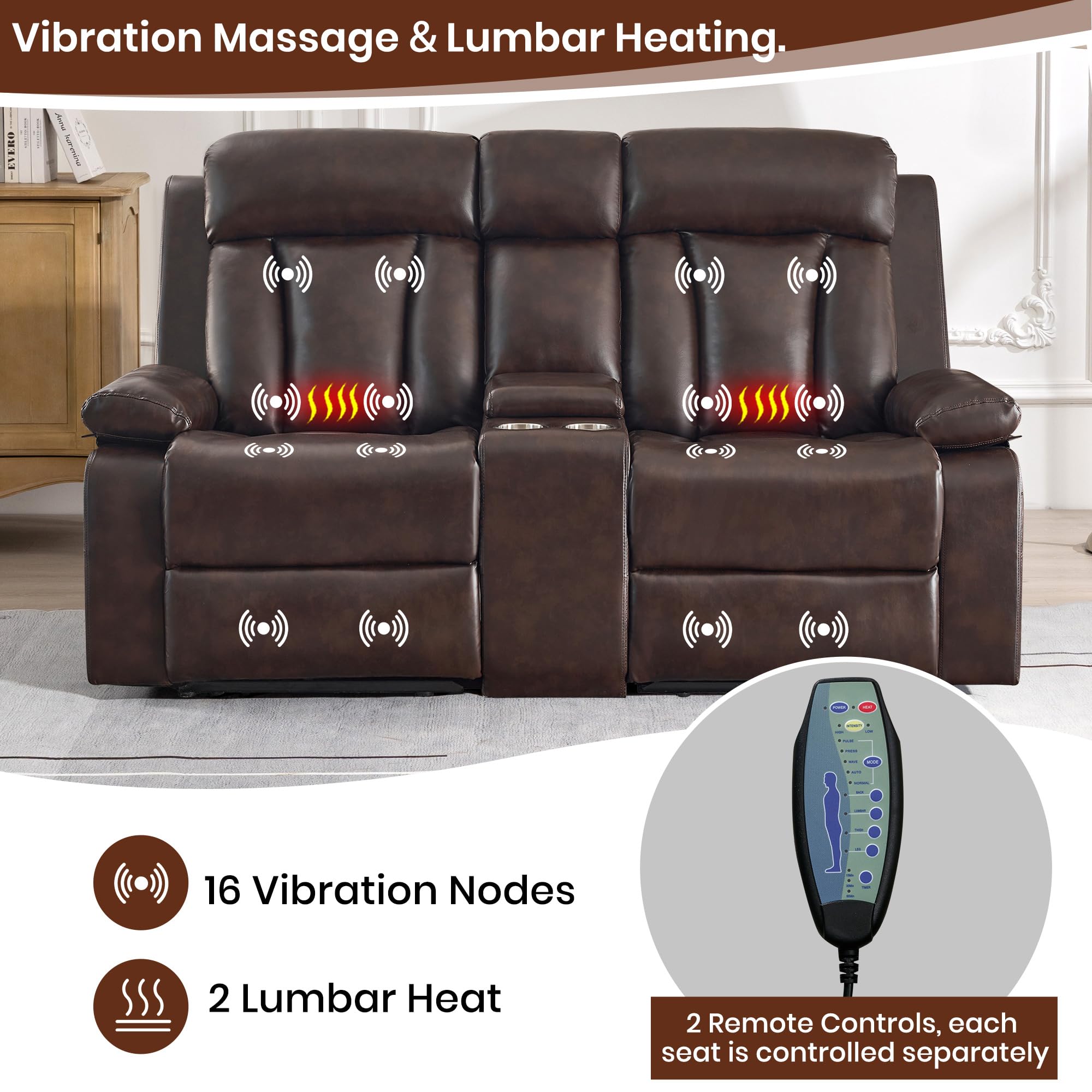 Power Reclining Loveseat with Console