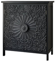 Black Accent Cabinet with Doors