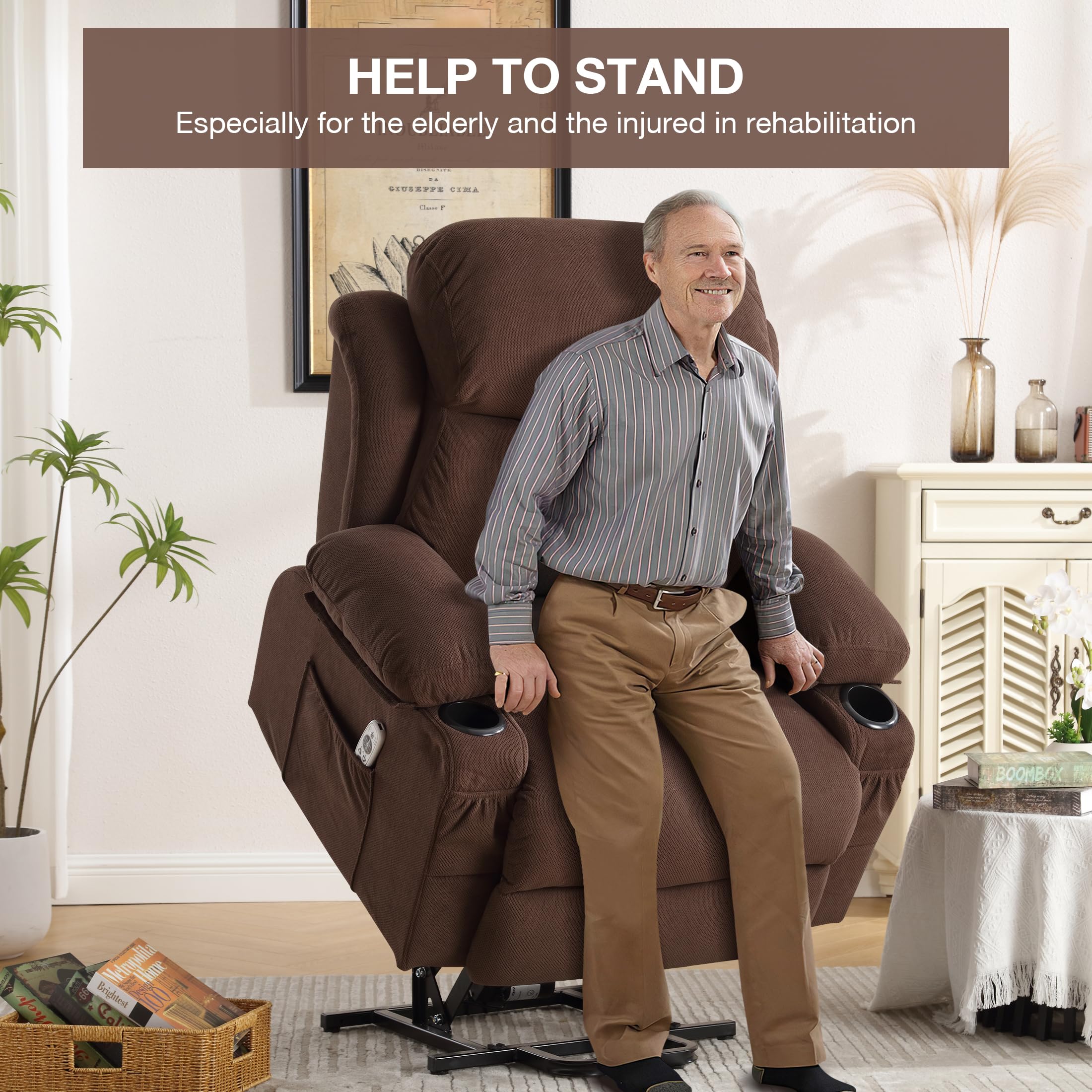 Power Lift Recliner Chair with Massage and Heat