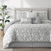 7 Piece Jacquard Comforter Set Queen