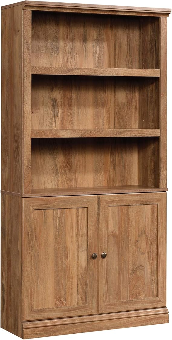 5-Shelf Bookcase with Doors Laurel Oak