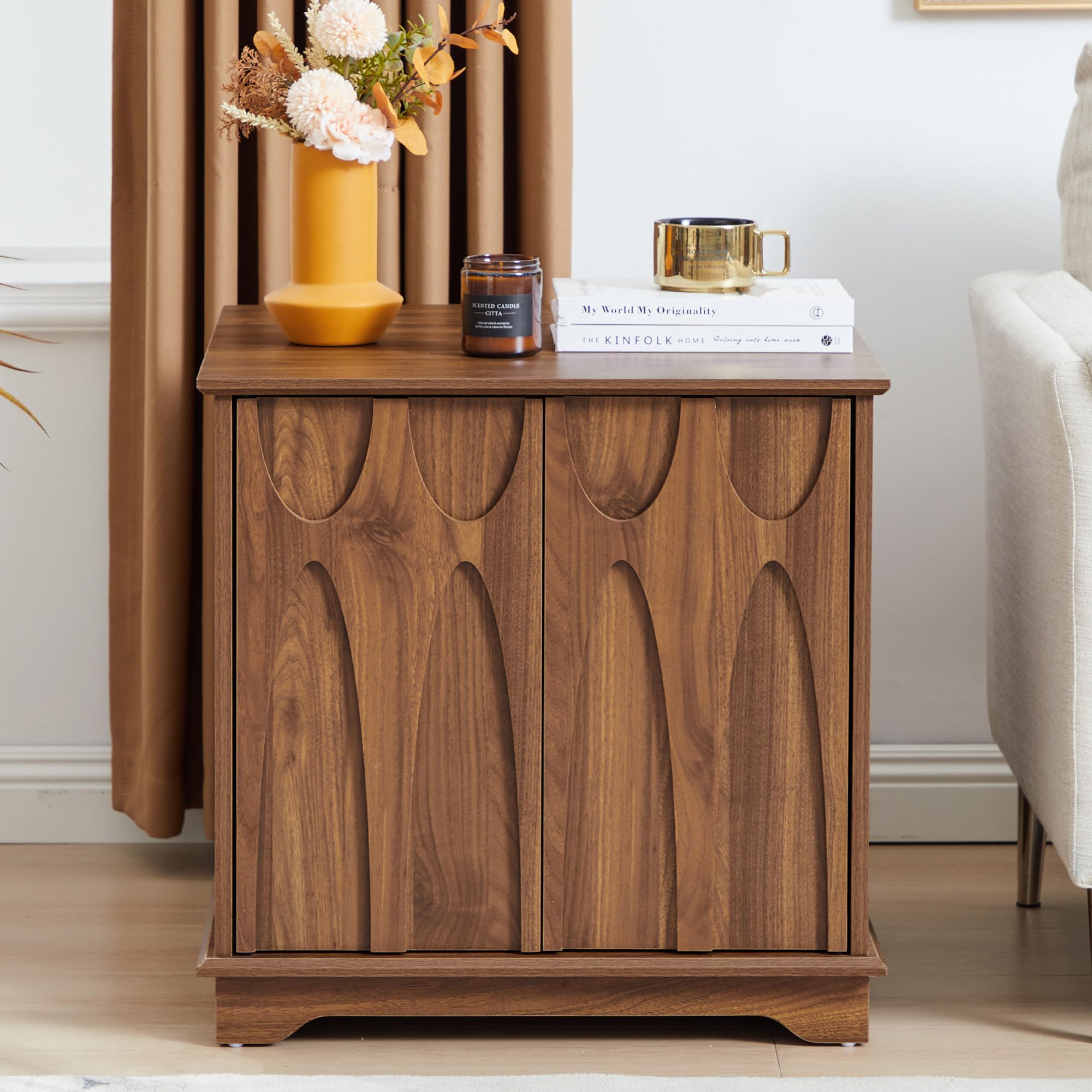 Square End Table with Storage