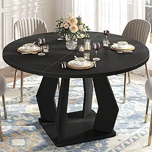 47 Inch Round Dining Table for 4-6