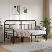 Twin Metal Daybed Frame with Headboard - Black