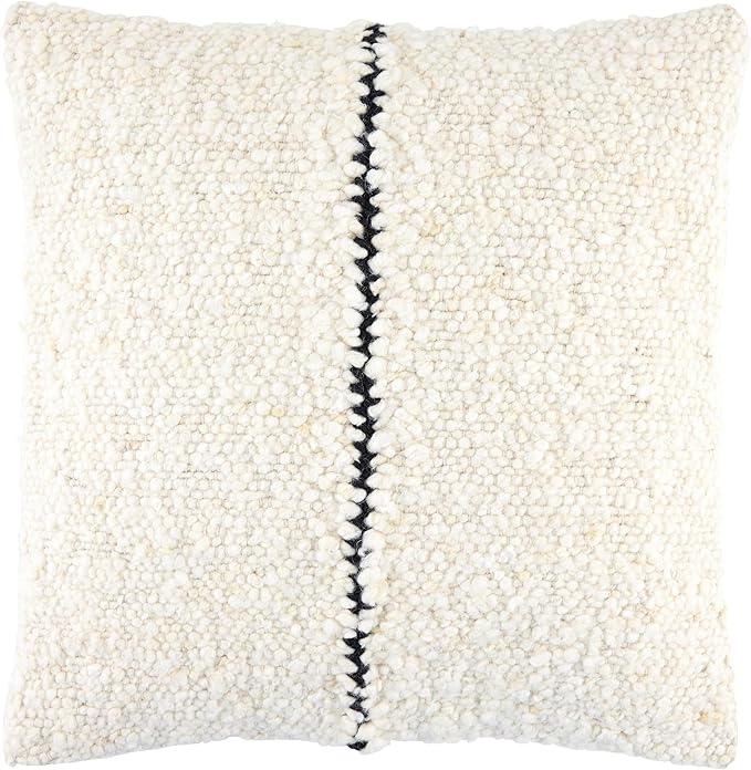 Modern Throw Pillow 22x22 Black Beige