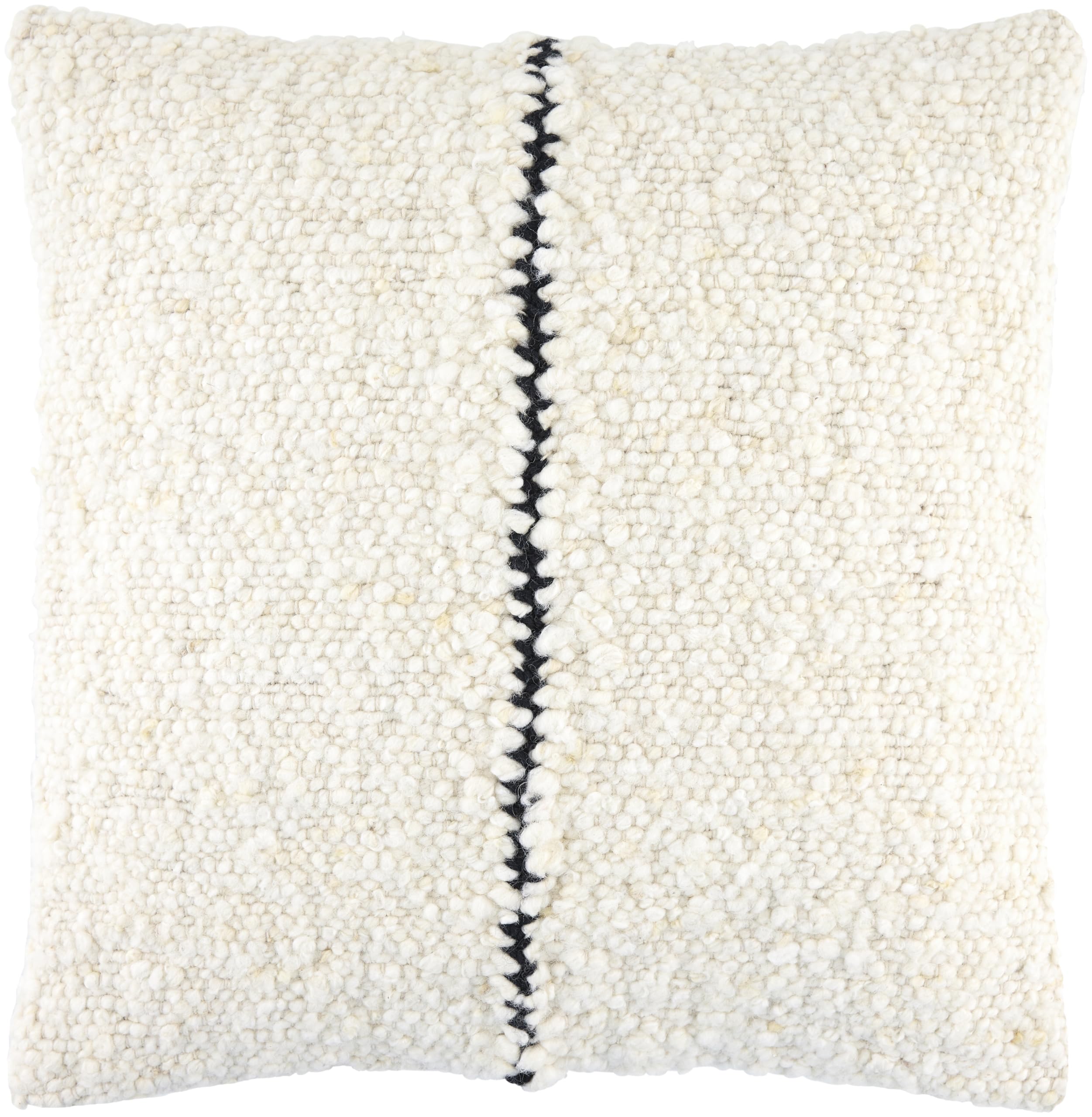 Modern Throw Pillow 22x22 Black Beige