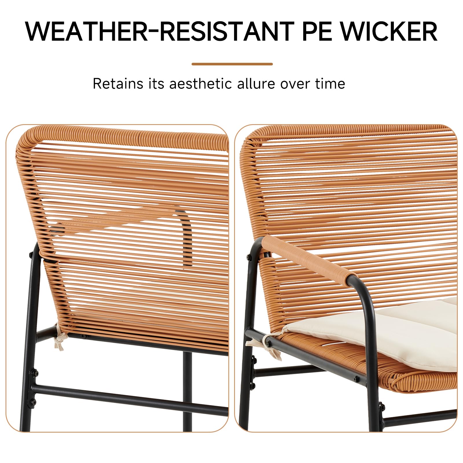 4-Piece Patio Conversation Set with Cushions