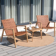 3 Piece Patio Bistro Set with Coffee Table