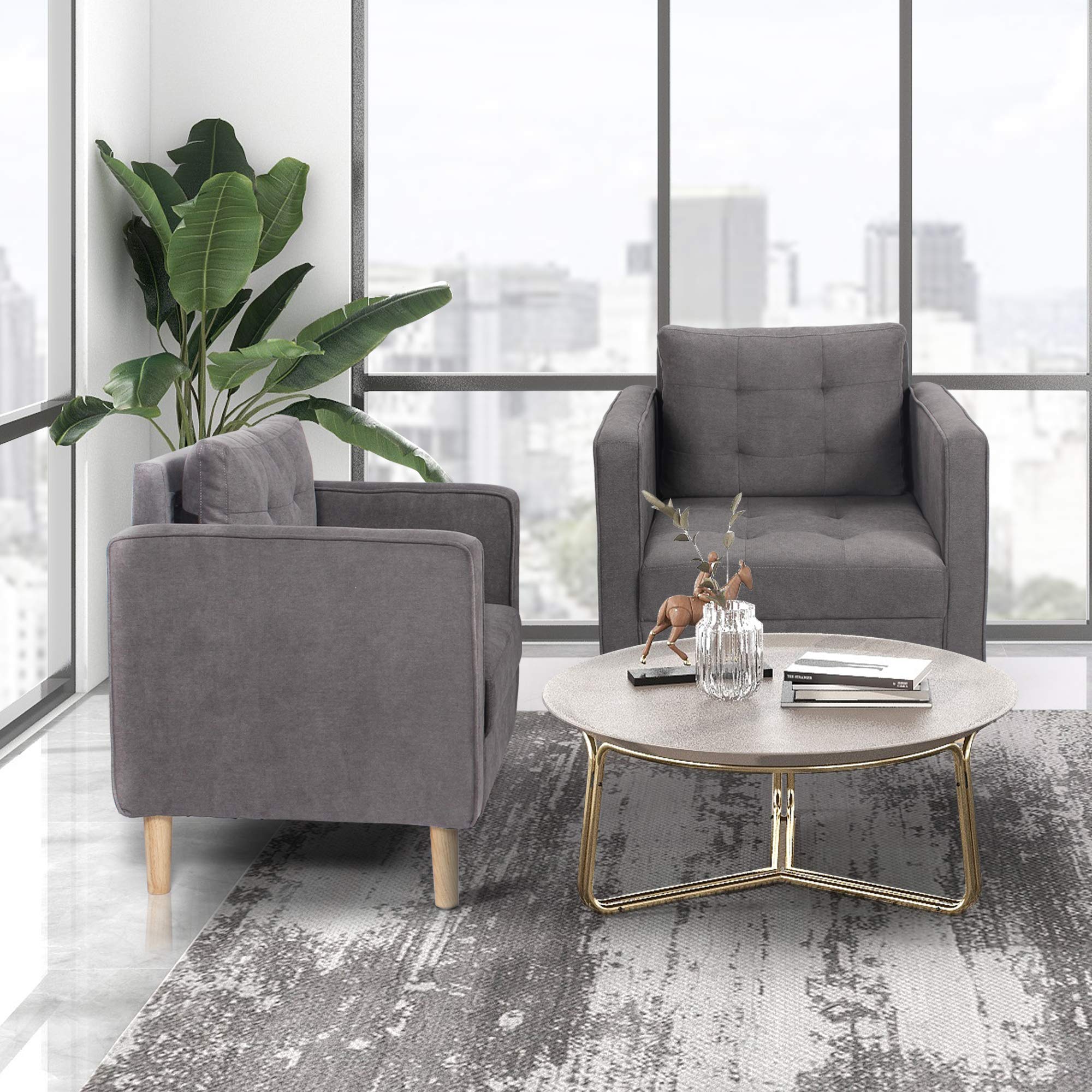 Mid-Century Modern Accent Chair with Arms