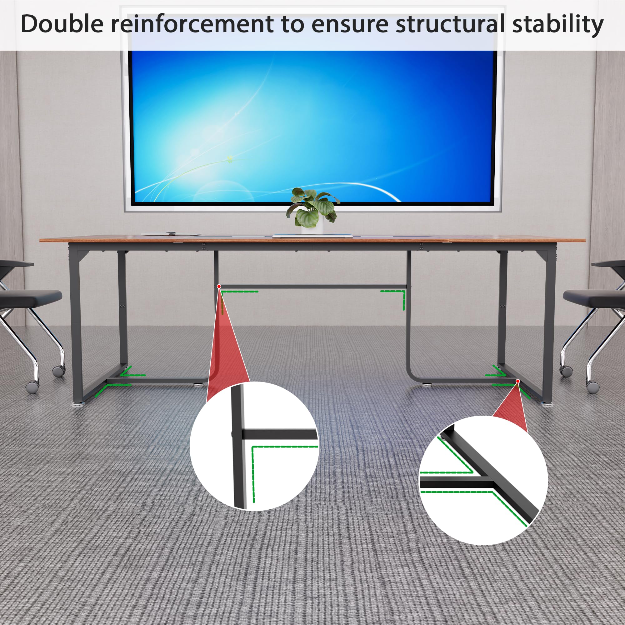 8FT Conference Table with Grommet
