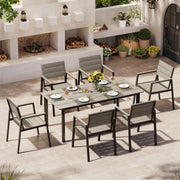 7-Piece Outdoor Dining Set for 6 with Umbrella Hole