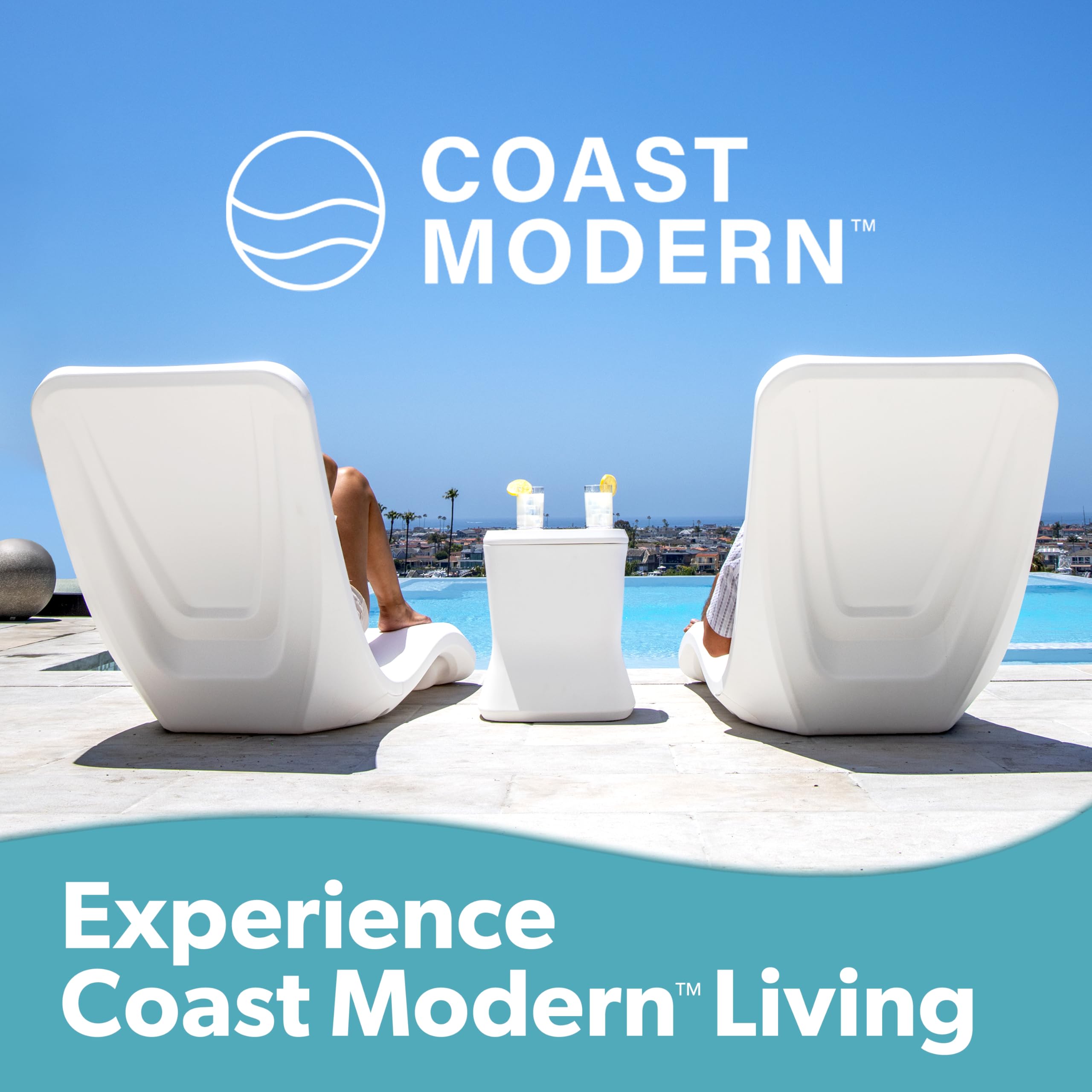 Coast Modern In-Pool Lounge Chair - Waterproof Weighted Chaise Lounger