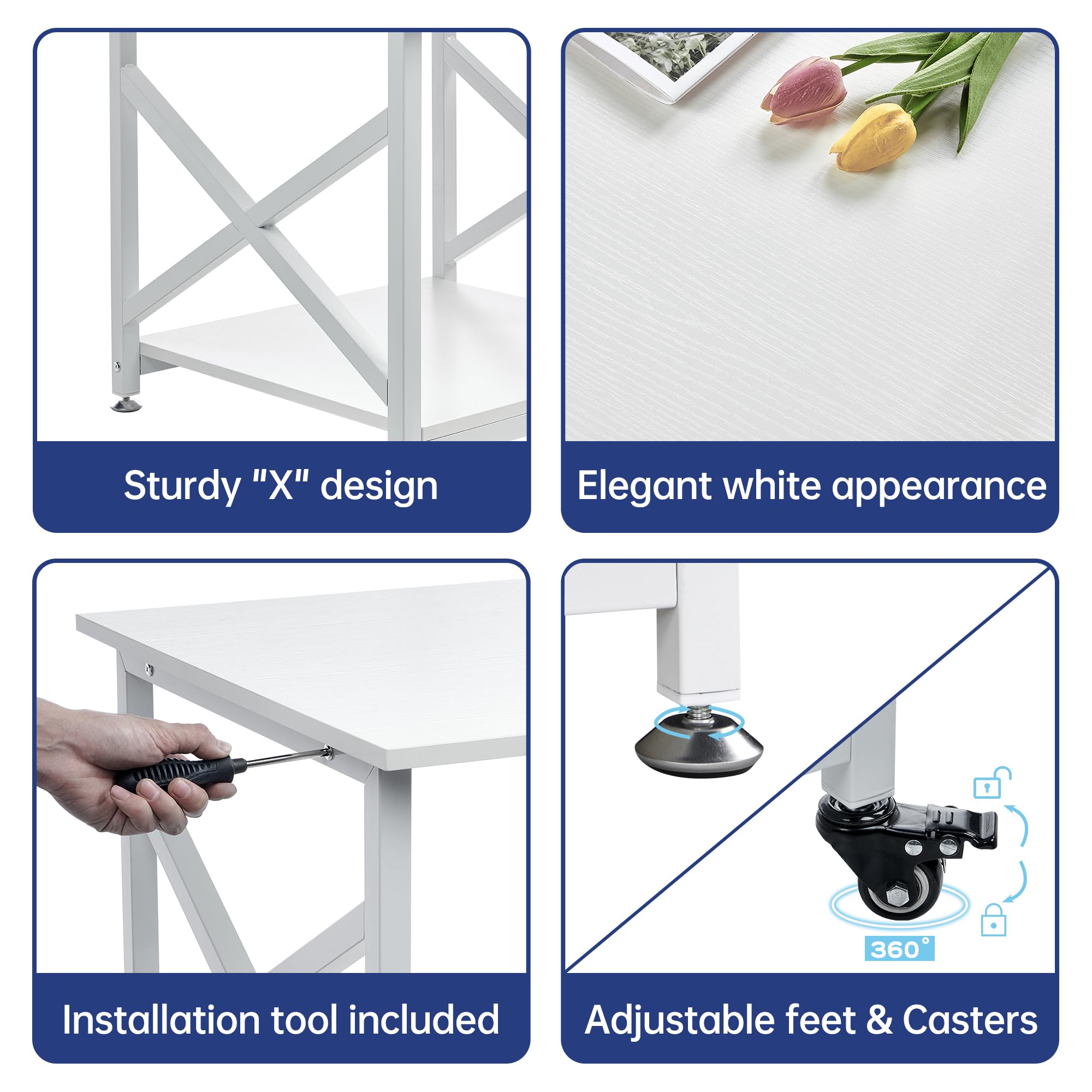 2-Tier Printer Stand with Wheels