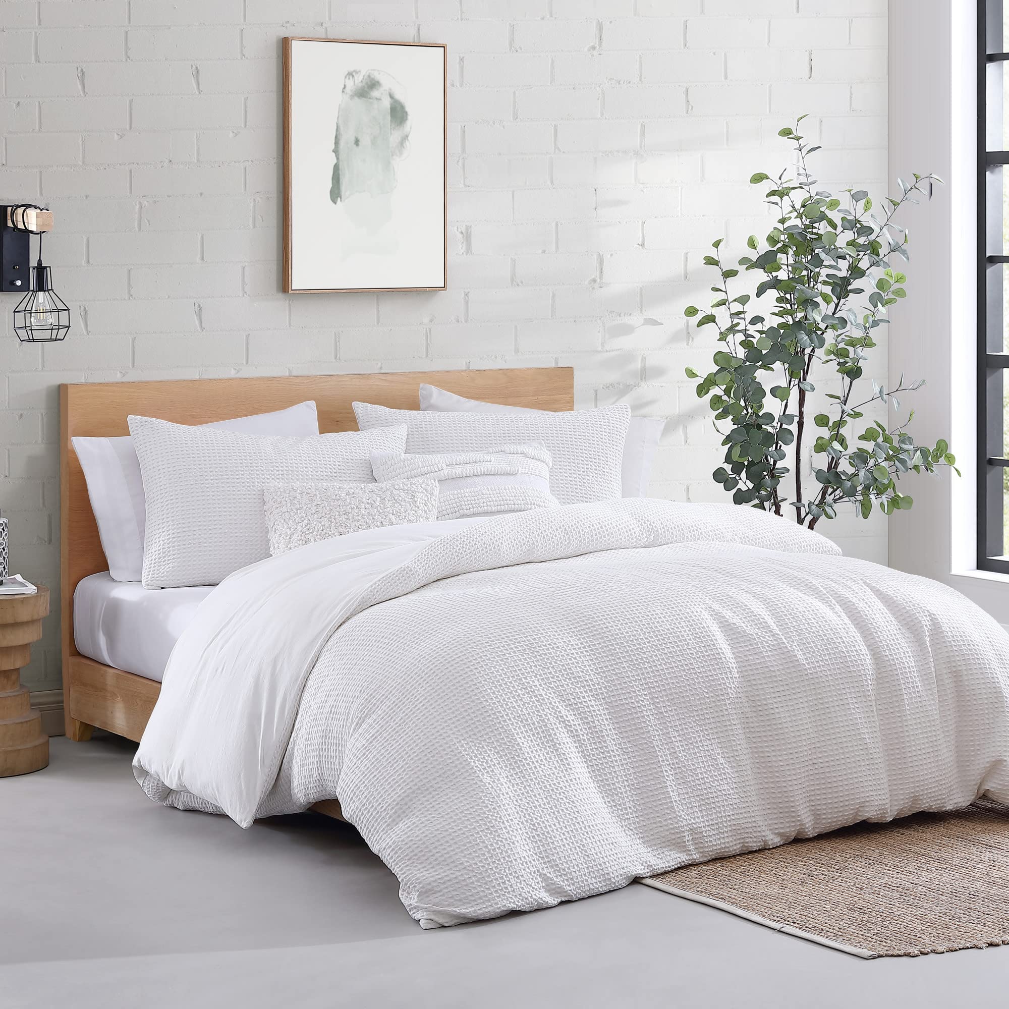 King Cotton Waffle Comforter Set