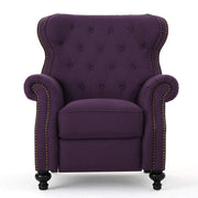 Button Tufted Wingback Recliner Chair