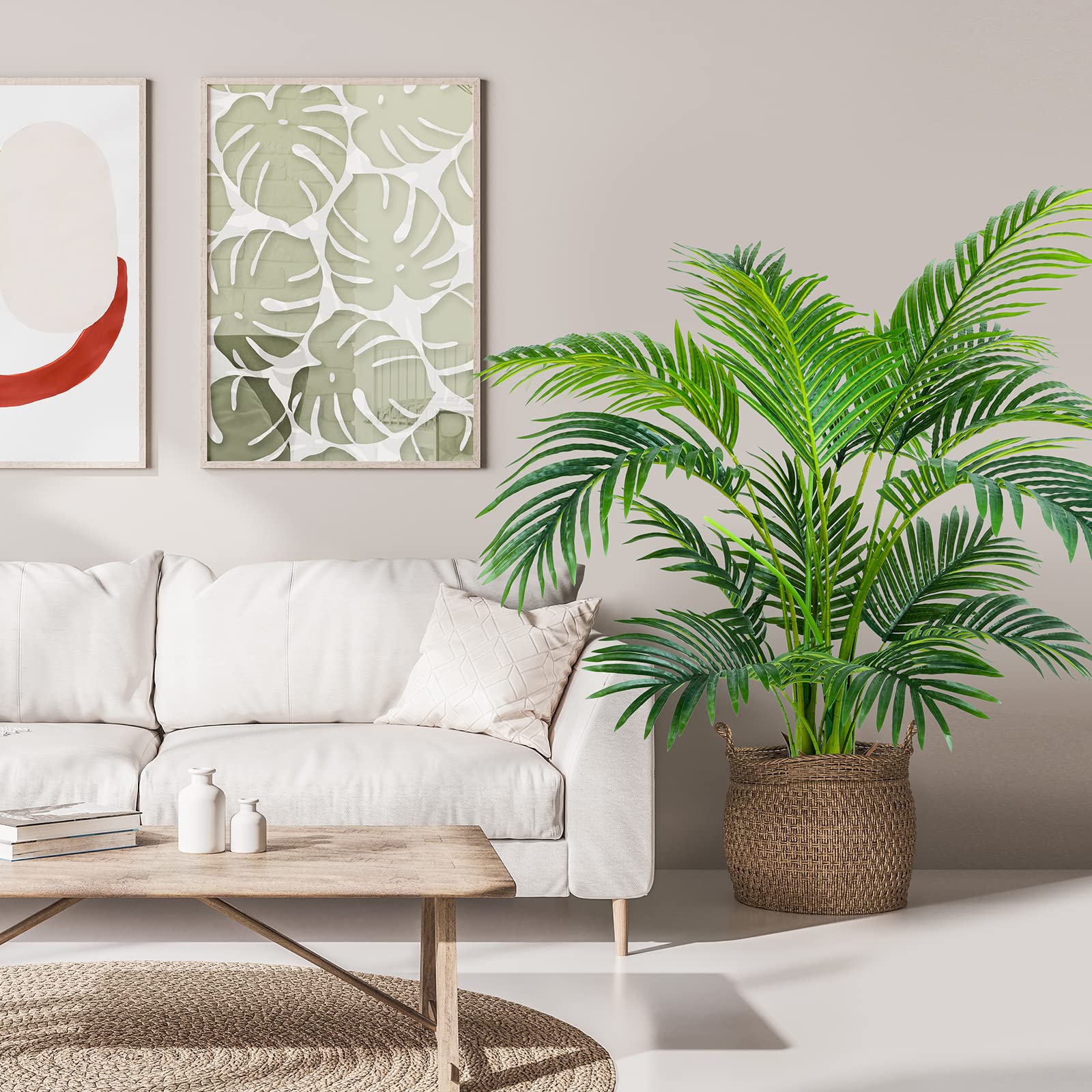 4ft Artificial Areca Palm Plant 2 Pack