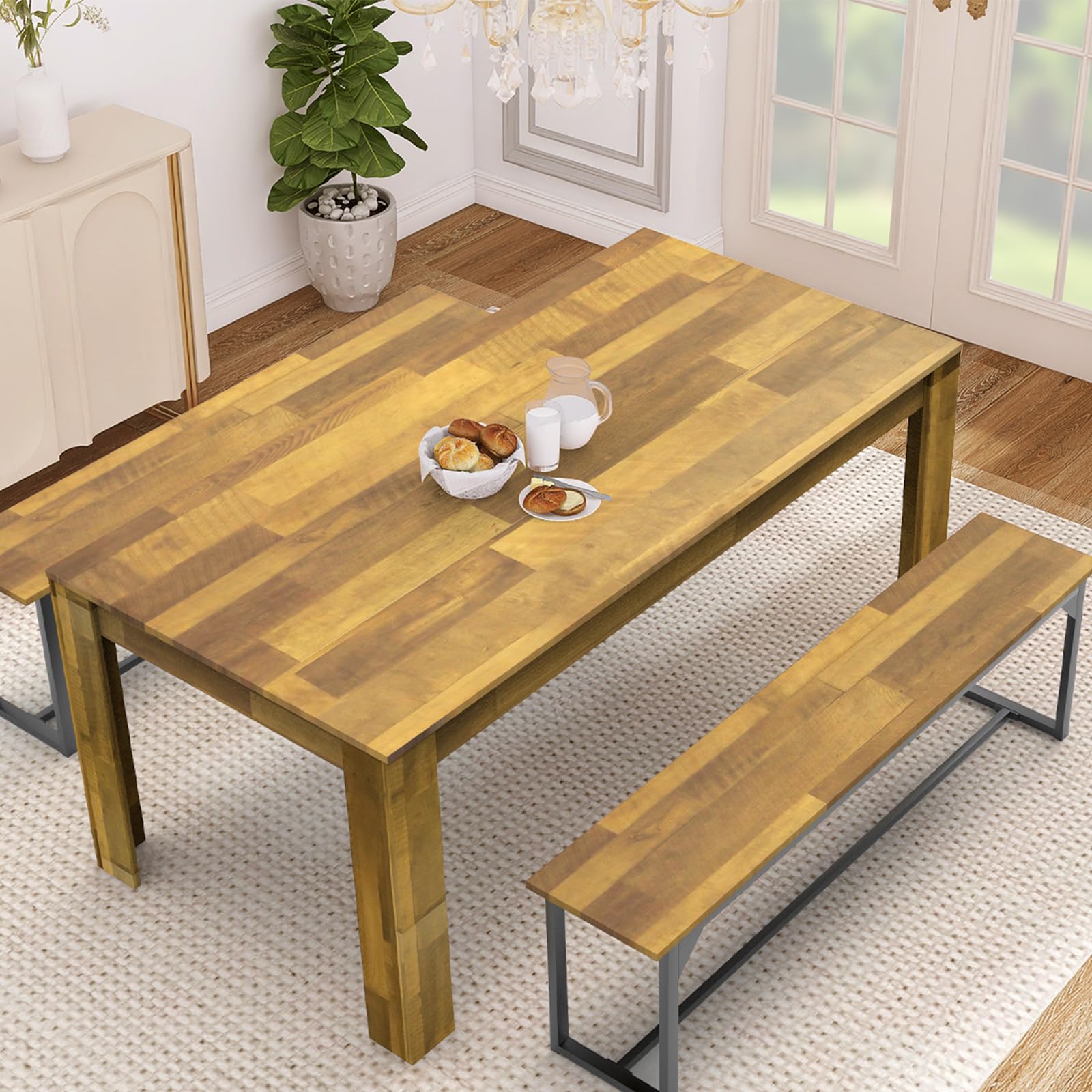71" Kitchen Dining Room Table for 6-8