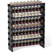 8-Tier Bamboo Wine Rack - 72 Bottle Freestanding Floor Storage