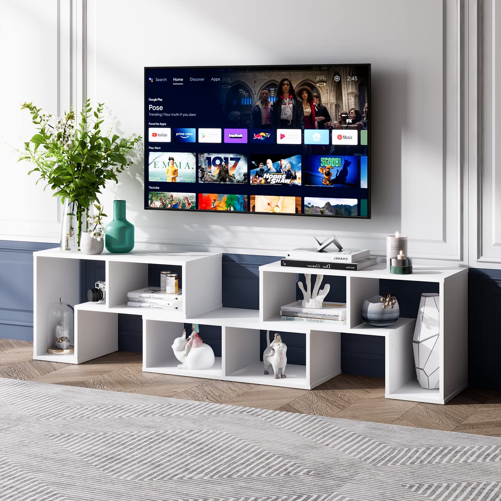 3-Piece Console TV Stand for 50-65 Inch TV