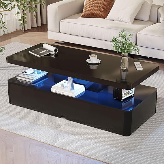 LED Coffee Table with Storage