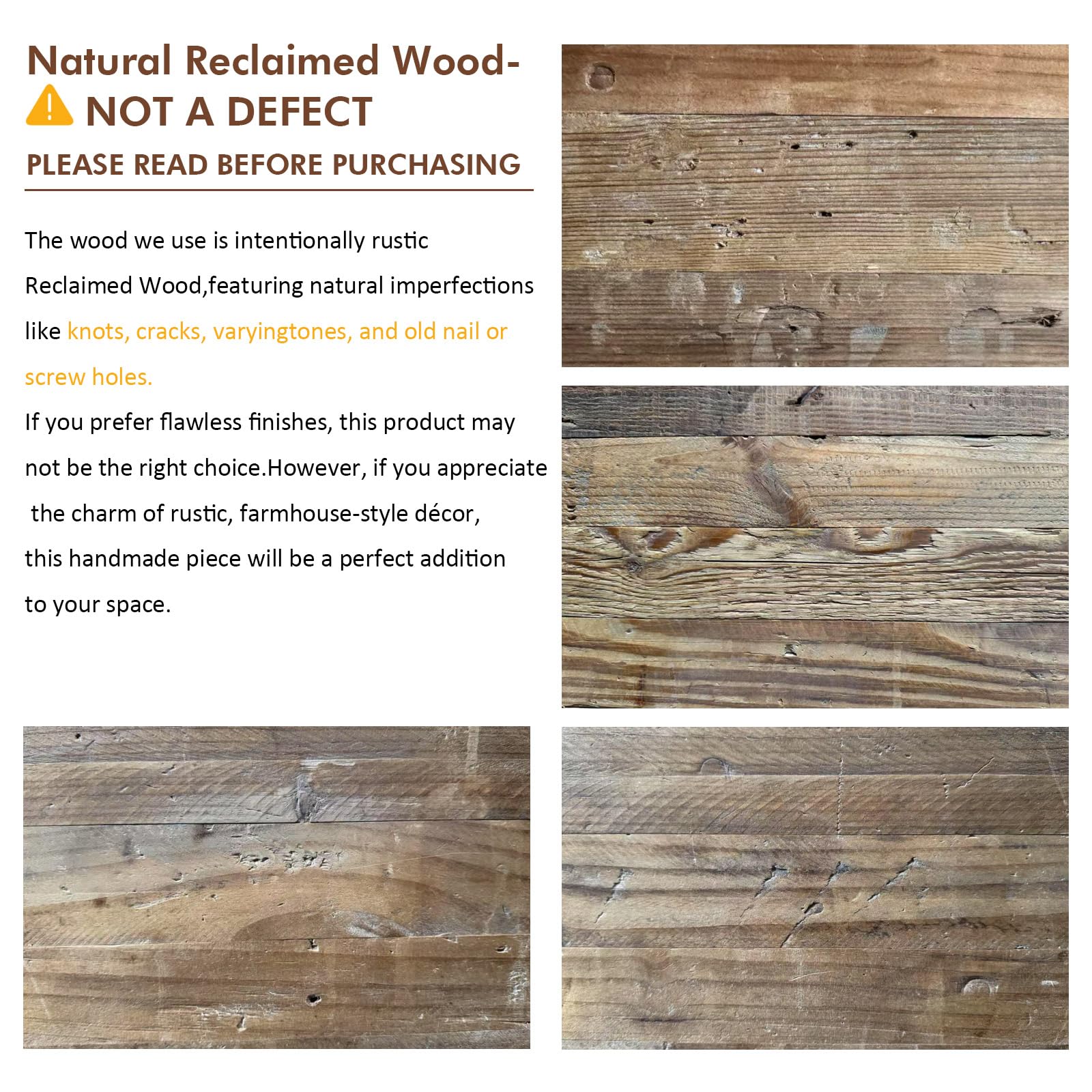 Reclaimed Solid Wood Bench 55" Farmhouse Entryway