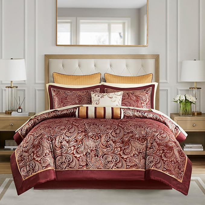 Paisley Comforter Set King - Teal