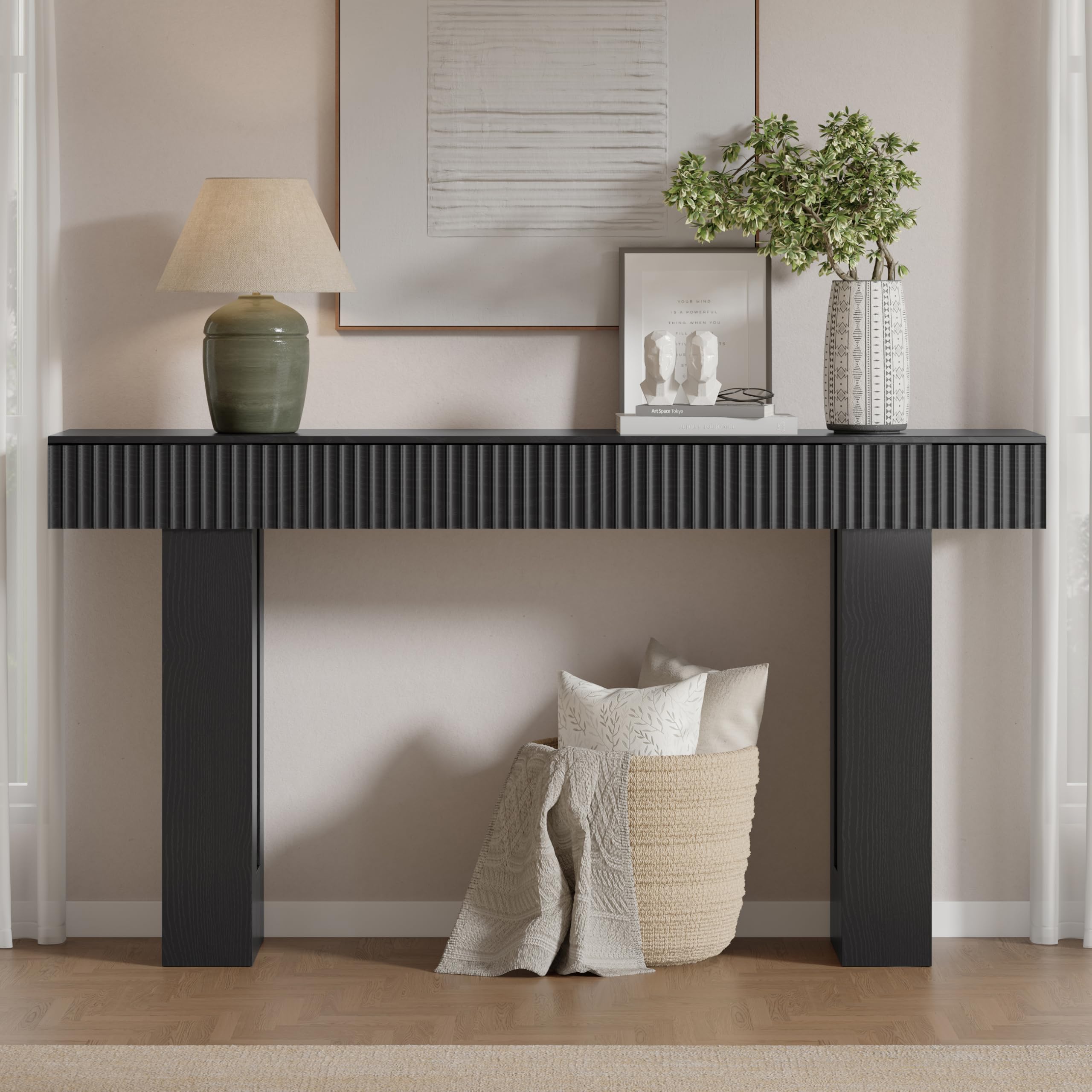 63-Inch Fluted Console Table