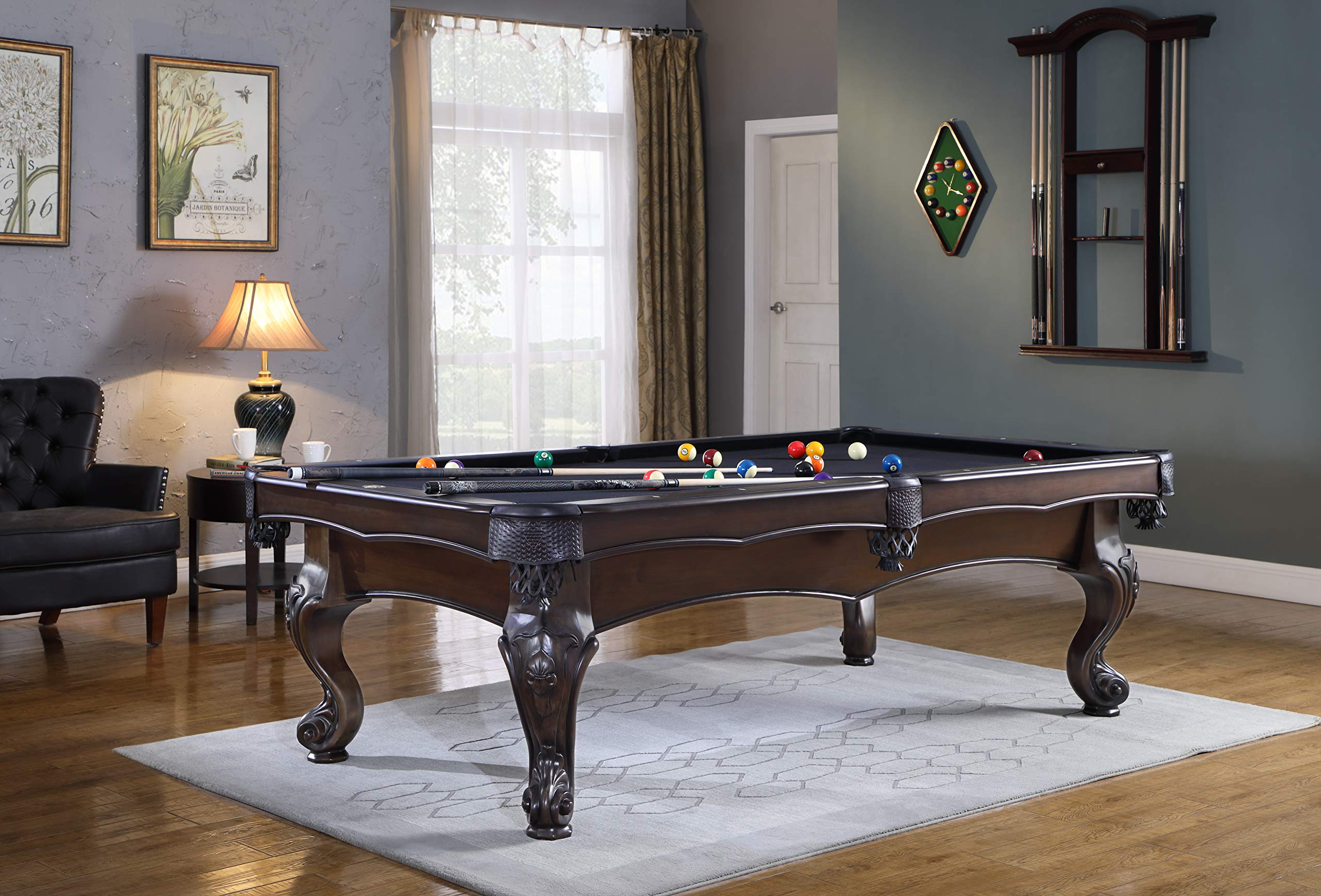 8' Slate Pool Table with Hardwood Frame