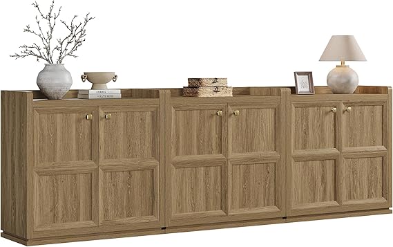 Storage Cabinet with Doors and Adjustable Shelves