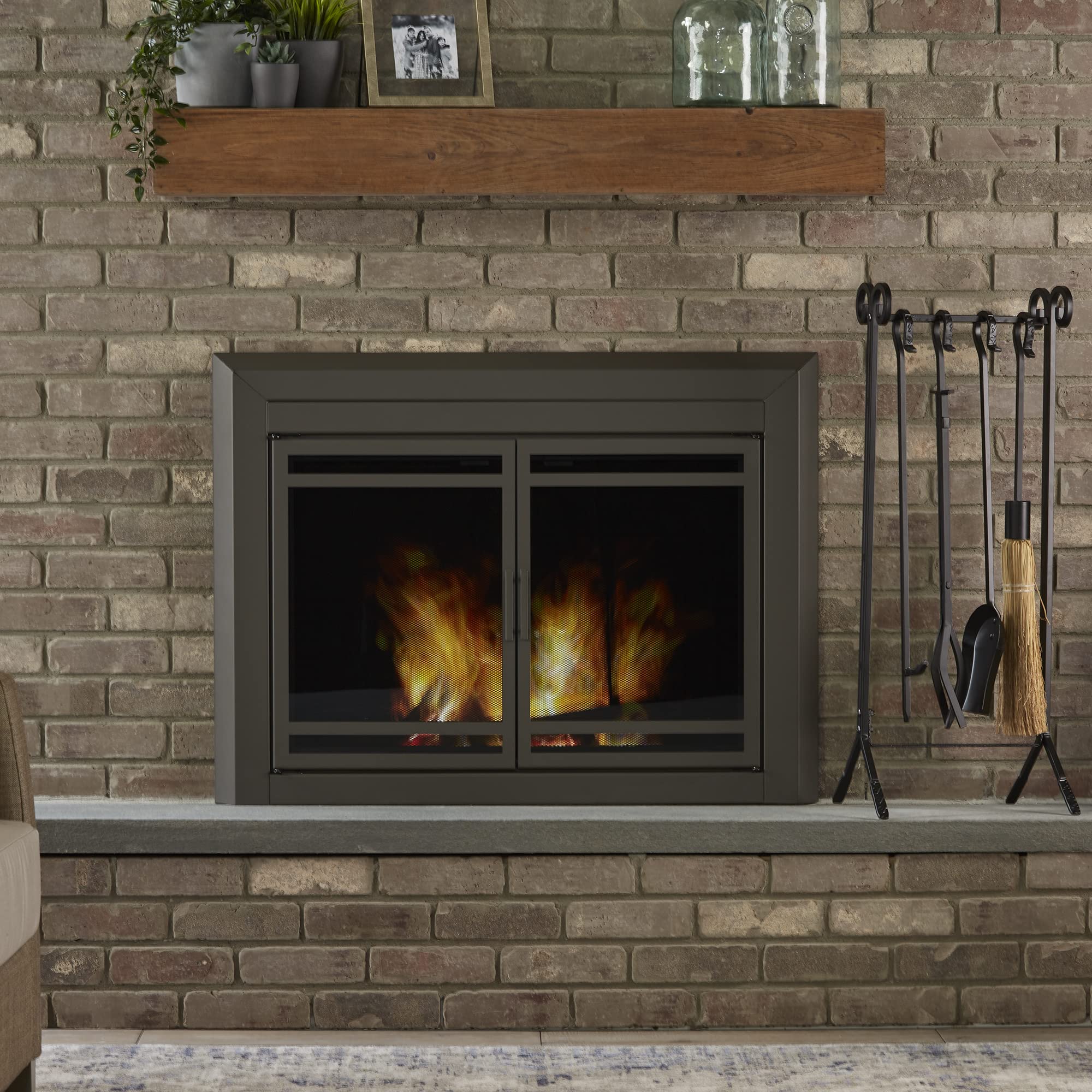 5-Piece Black Fireplace Tool Set
